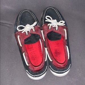 COPY - Men’s red blue and white sperrys